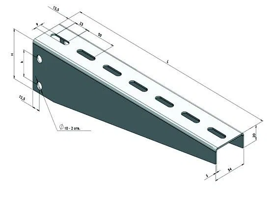 Cable console KS5-240-2.0 tsUT1.5 2mm steel hot-dip galvanized KEMZ 472 542406 19