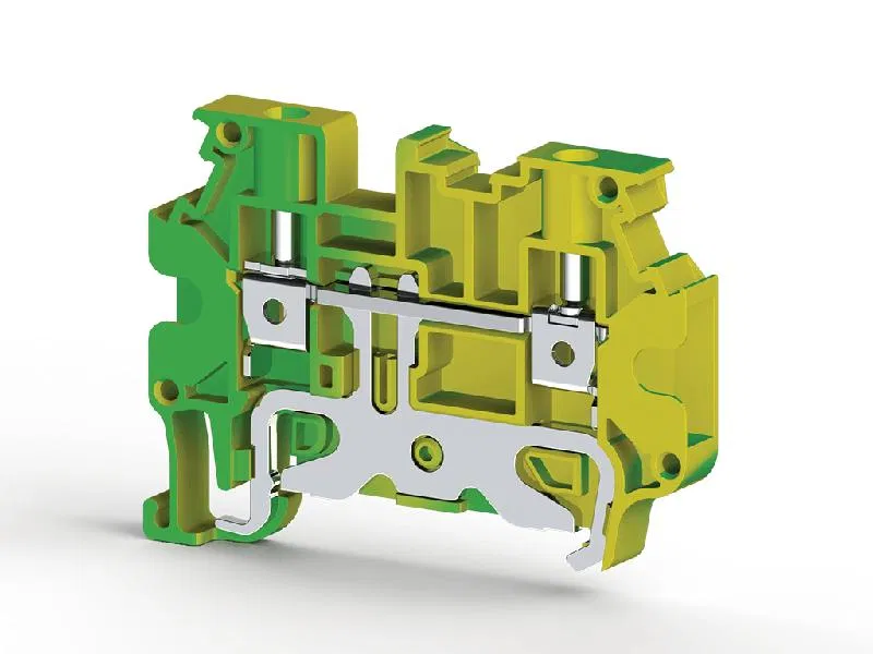 DIN-rail terminal block 4sq.mm with two variable (ground) AVK 4RT Klemsan 334270