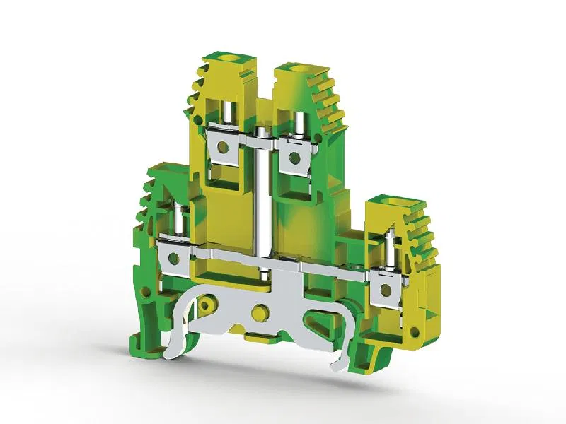 2-tier terminal block with internal jumper and ground contact 4mm2 (ground) PIK 4NT Klemsan 336570