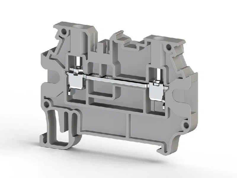Клеммник на DIN-рейку 2.5кв.мм 2 ряда перем. сер. AVK 2.5R Klemsan 304409