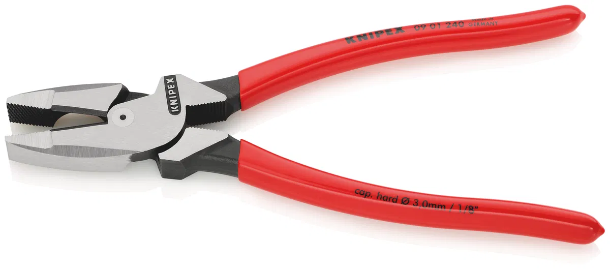 Electrician pliers cutting: medium hard wire d 44351mm hard wire d 3mm L-240mm black Knipex KN-0901240