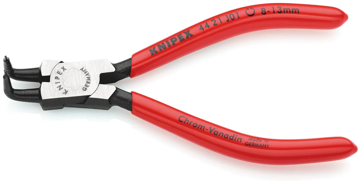 90°弯嘴内卡环钳 夹持尺寸 d 8-13mm L-130mm Cr-V Knipex KN-4421J01