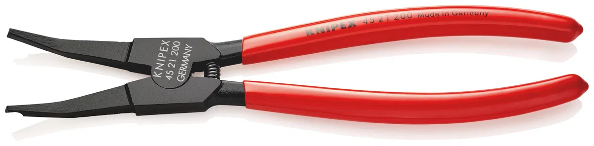 外用蹄形轴用卡簧钳，斜口带中心孔 L-170mm Cr-V Knipex KN-4521200