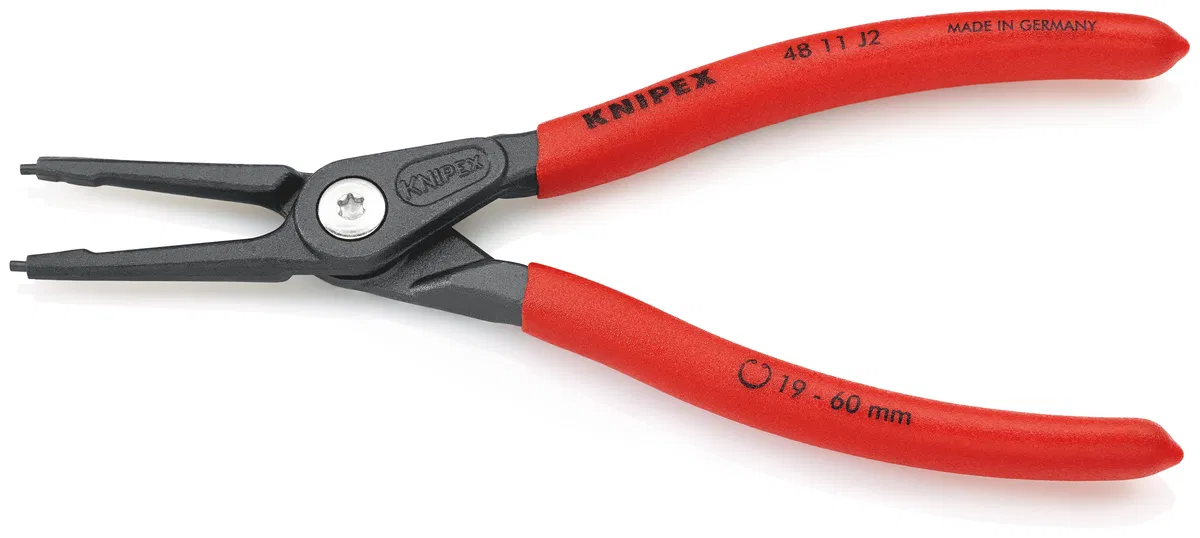 精密内卡环钳，压入式钳口，直嘴，L-180mm Cr-V Knipex KN-4811J2