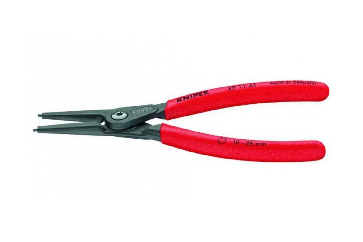 Precision external circlip pliers with crimped tips straight jaws L-180mm Cr-V Knipex KN-4911A2
