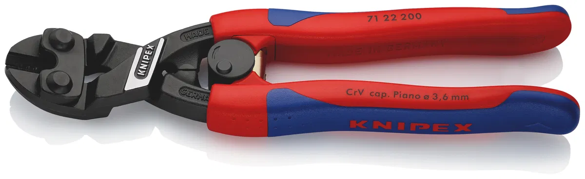 Болторез компактный с пружиной голова 20град. L-200мм Knipex KN-7122200