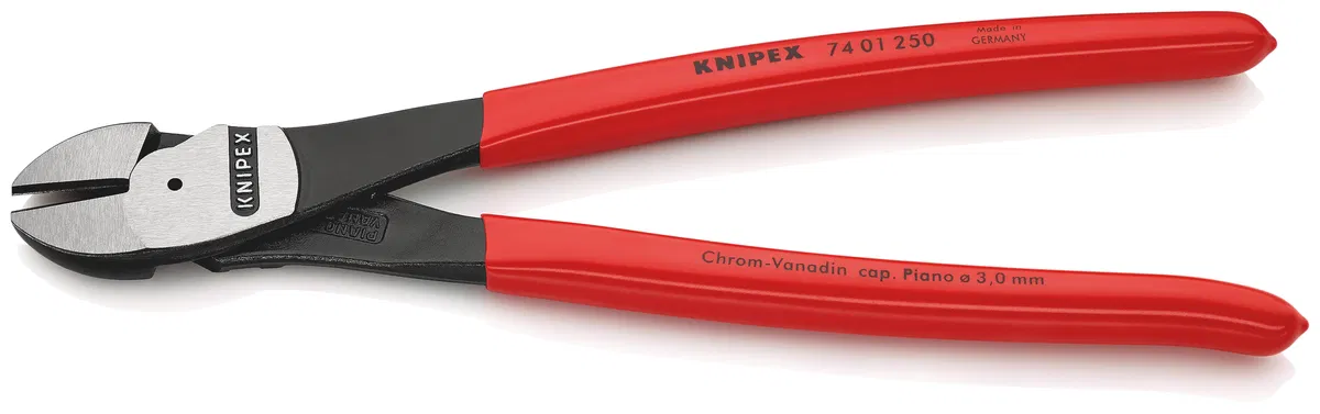 High-leverage side cutters L250 black KNIPEX KN-7401250