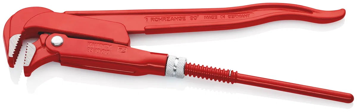 Pipe wrench 1 inch Swedish type straight jaws 90deg. d42mm (1 3/8 inch) L-310mm Cr-V Knipex KN-8310010