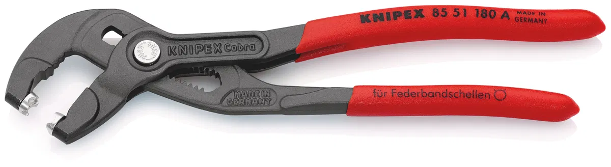 弹簧夹箍钳 d 50mm 夹紧范围 > 30mm L-180mm Cr-V 系列 Knipex KN-8551180A