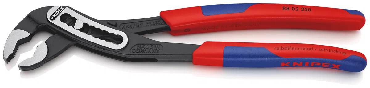 Adjustable pliers 50mm (2 inch) for 46mm wrench L250mm Cr-V two-component handles ser. Knipex KN-8802250