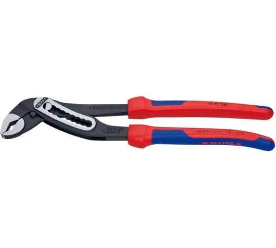 可调式水泵钳 70mm (2 3/4in) 配 60mm 扳手 L300mm Cr-V 双材质手柄 Knipex KN-8802300