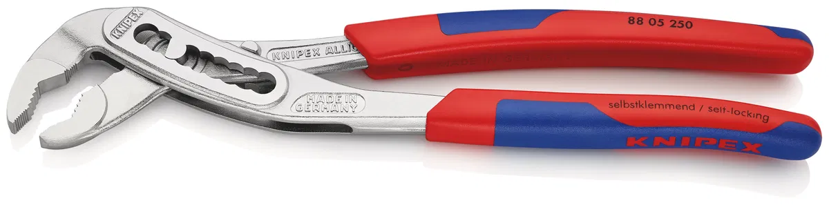 Adjustable pliers 50mm (2inch) hex 46mm L250mm Cr-V chrome. two-component handles Knipex KN-8805250
