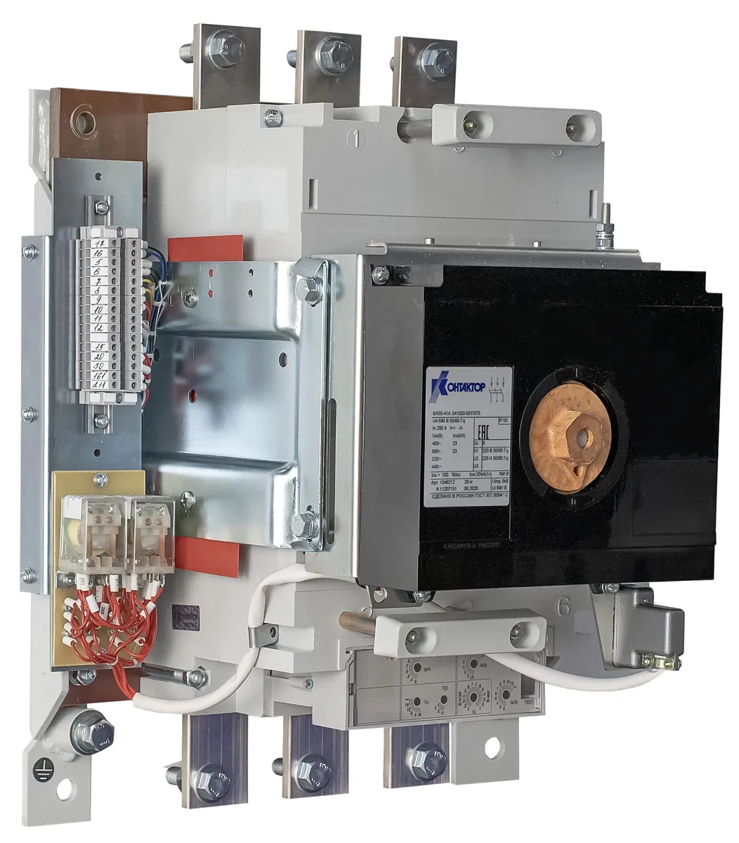 Выключатель автоматический АВ2М4С-55-41-250-МР4-УХЛ3-ПЭ220ВAC-3р4з 250А; эл.расцеп.макс.тока МРТ4-МП; привод электромагн.220ВAC; своб.контакты 3р4з Контактор 1013312
