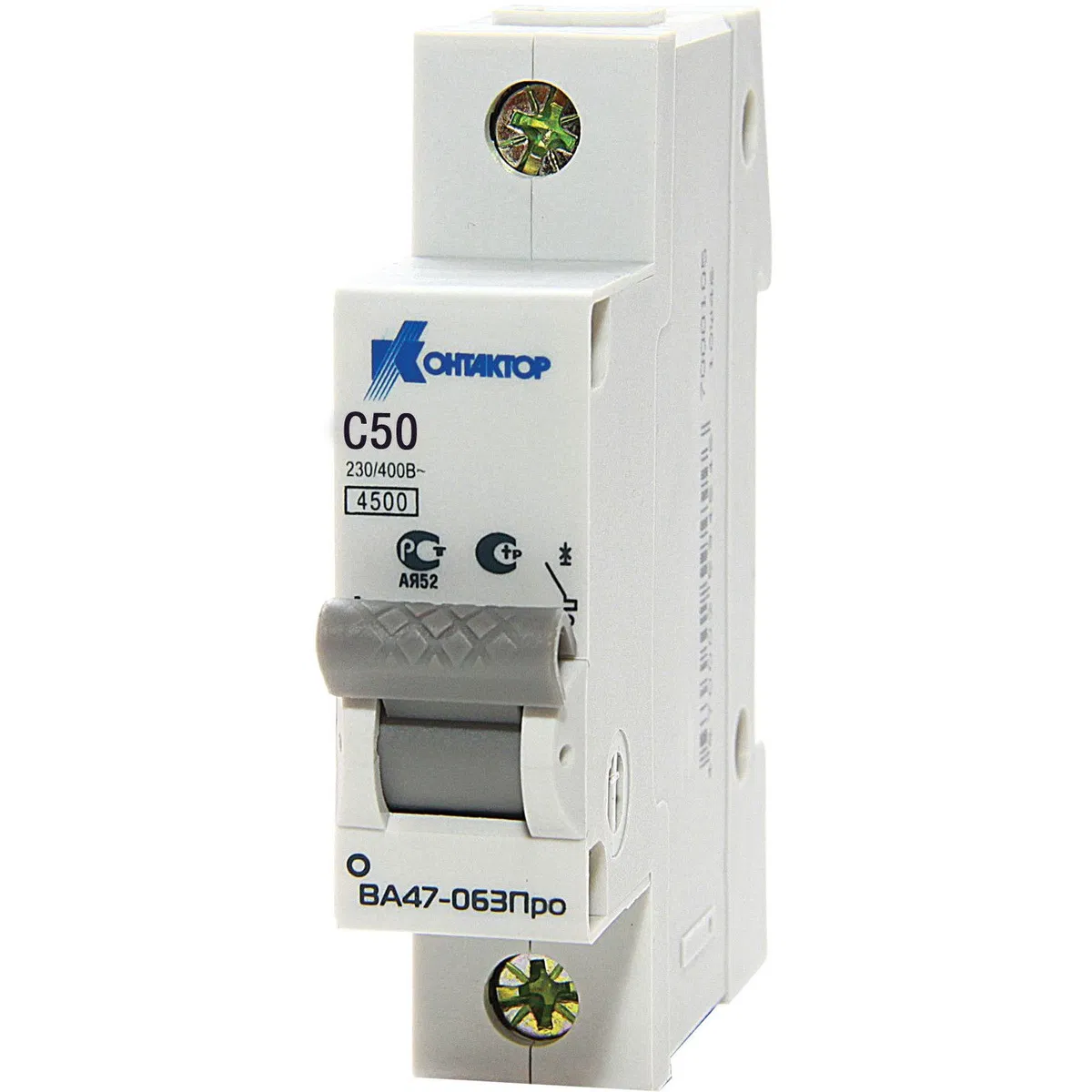 自动断路器 ВА47-063 1P 16A Icu-4,5kA x-ka 带接触器 7000106