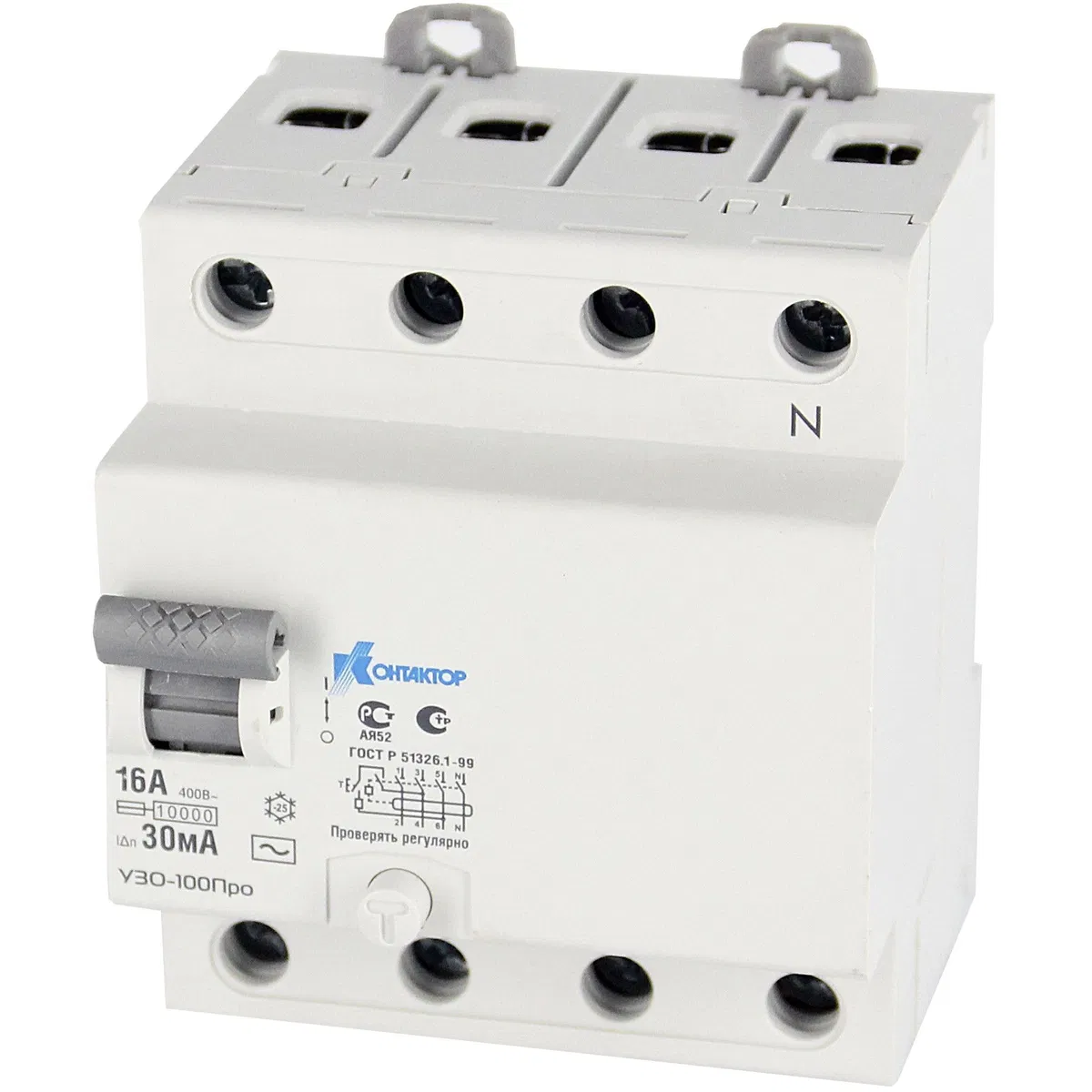 Residual Current Circuit Breaker RCCB-100 4P 40A Idn-30mA type AC KONTAKTOR 7000553