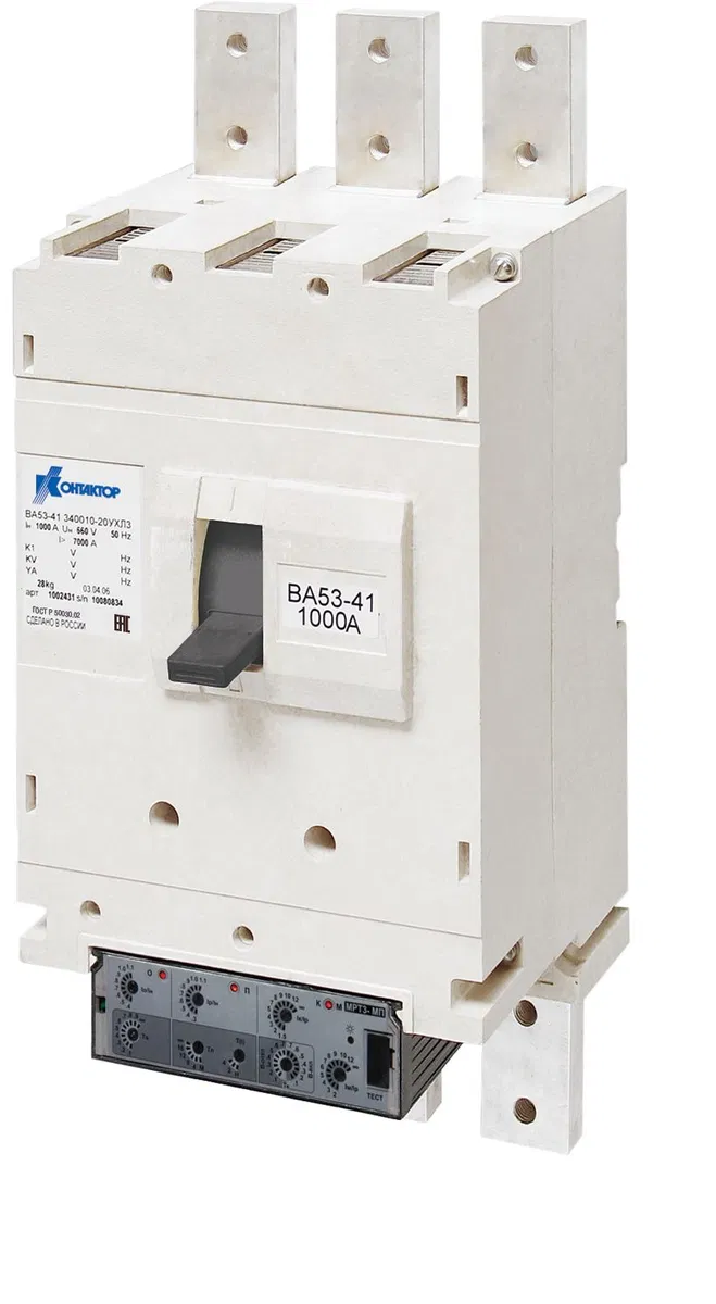 Выключатель автоматический ВА55-41-141870-00УХЛ3 630А выдвижное МРТ2-МП НР220AC заднее шина медь Контактор 1002490