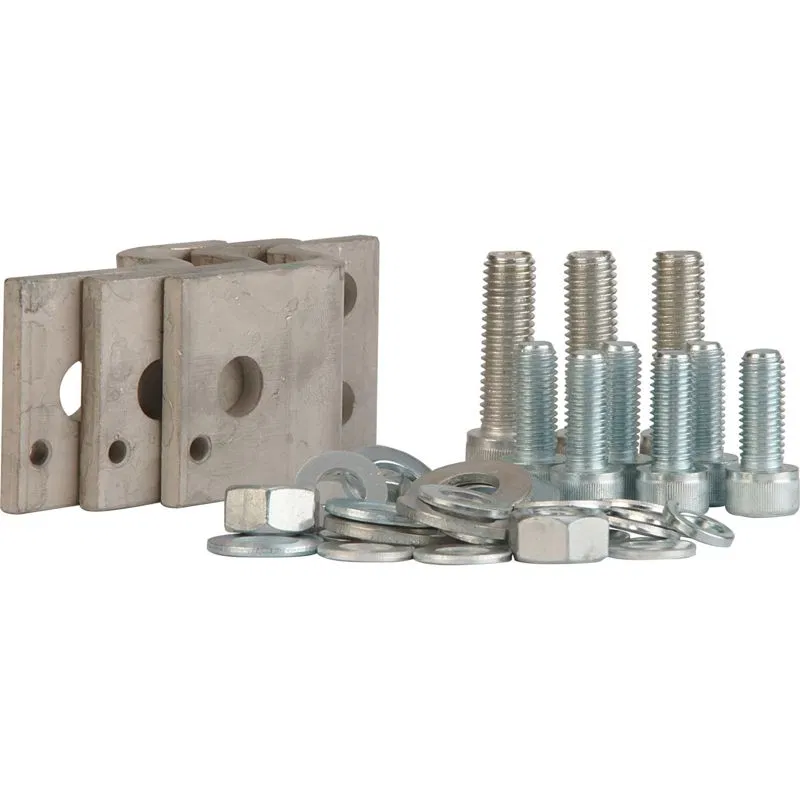 Terminal set for front connection with two busbars or two cables with M12 cable lugs (3pcs/set) Contactor 4000007