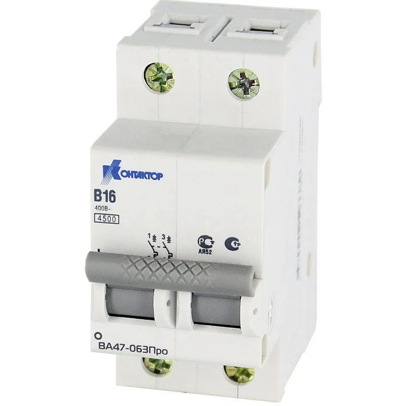 Circuit breaker ВА47-063 2P 1A Icu-4,5kA x-ka IN CONTACTOR 7000020
