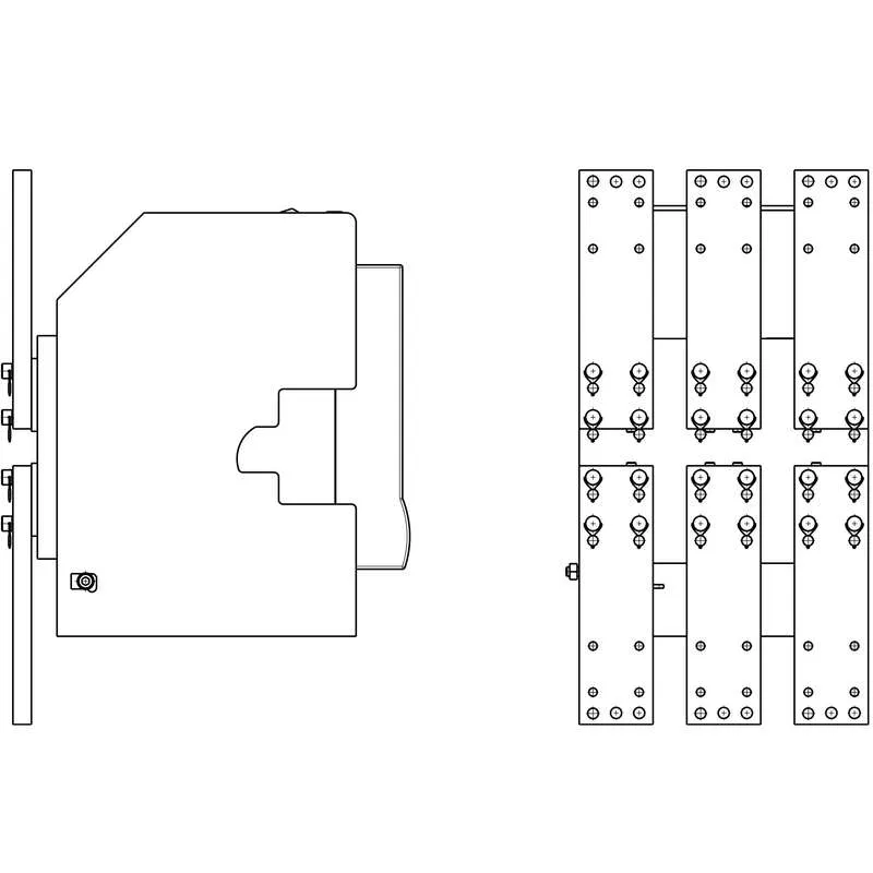 Busbar kit (pitch 1165mm) for front connection of retractable Proton 25 Contactor 7007171 Contactor (IEK group)
