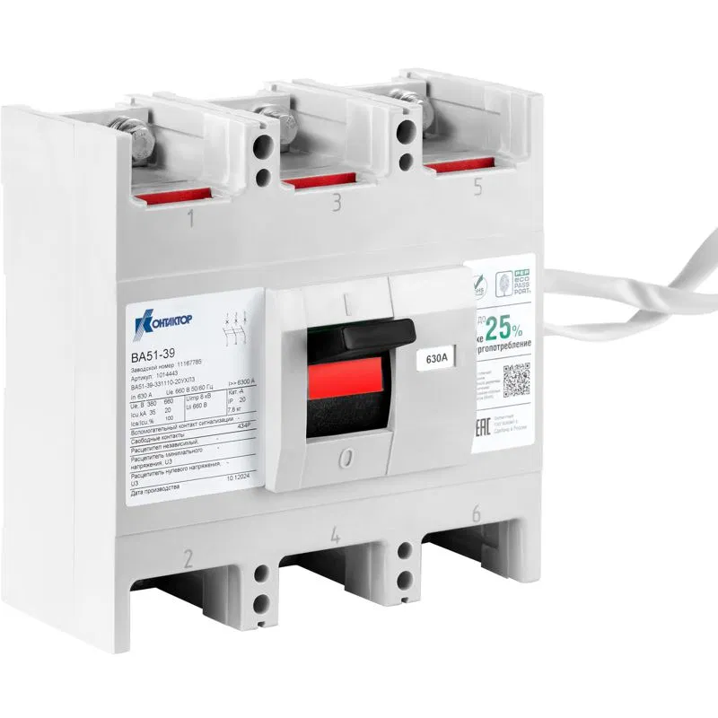 Circuit breaker ВА57-39-341810-320А-660/380AC-3200А-НР400AC-3З4Р Contactor L630-0927