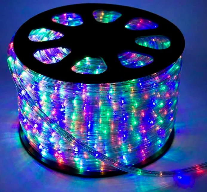 LED cord Duralight 2W 1.8W/m IP65 220V d13mm continuous light multicolor (pack 100m) KOSMOS KOC-DL-2W13-RGB