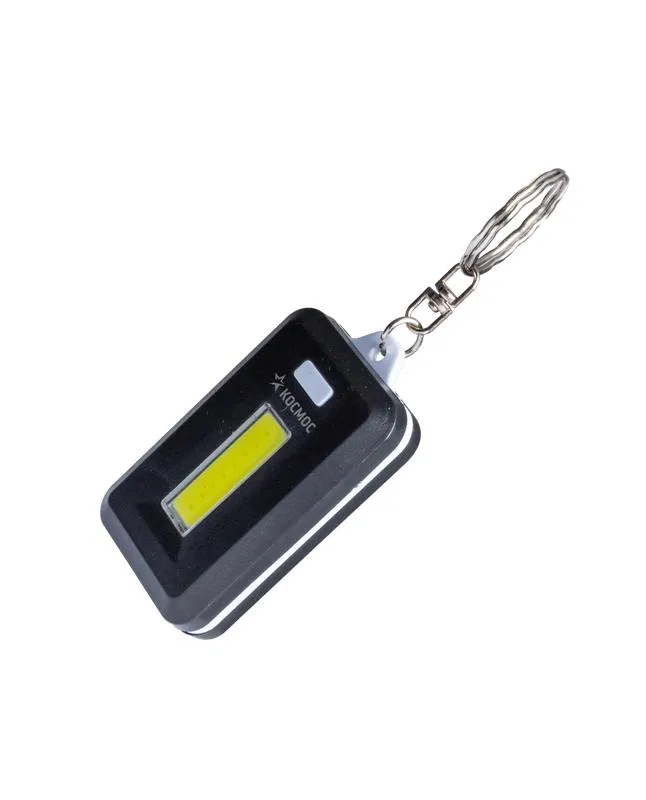 Keychain flashlight 1W COB LED 3xAAA ABS plastic body key ring KOSMOS KOC203B