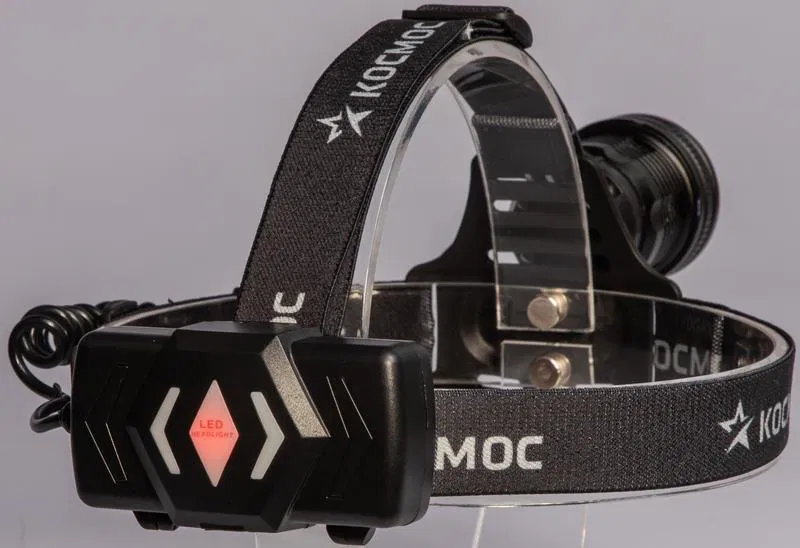 Headlamp accu. 10W P50 LED/Li-ion18650 2x1000mAh alu. KOSMOS (KOC855Lit)