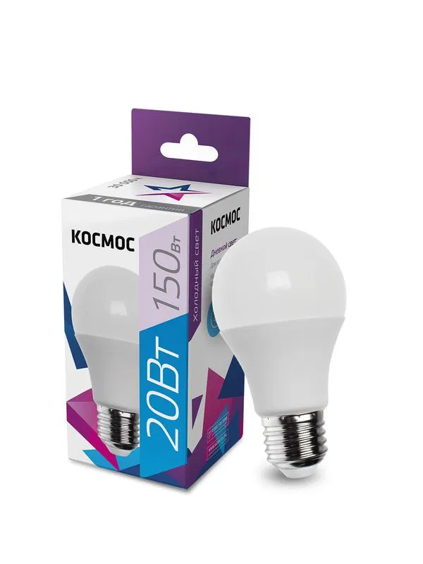 LED Lamp A60 20W 6500K E27 220V KOSMOS LkecLED20wA60E2765