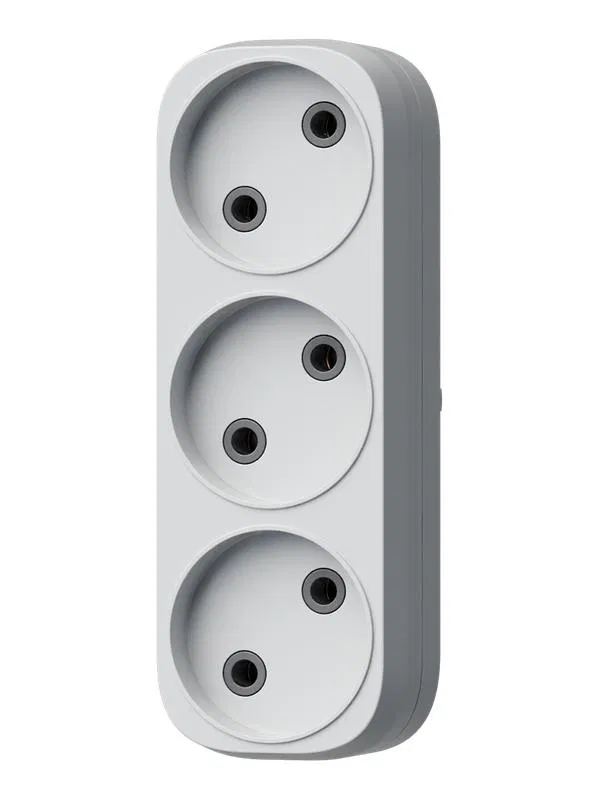 3孔插座分线器 10A 2500W 白色 КОСМОС TKsm-3g(10A)W TKsm-3g(10A)W