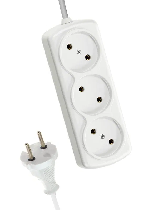 Удлинитель 3х3м 6А IP20 ПВС 2х0.75 КОСМОС YKsm3m-3g(6A)S