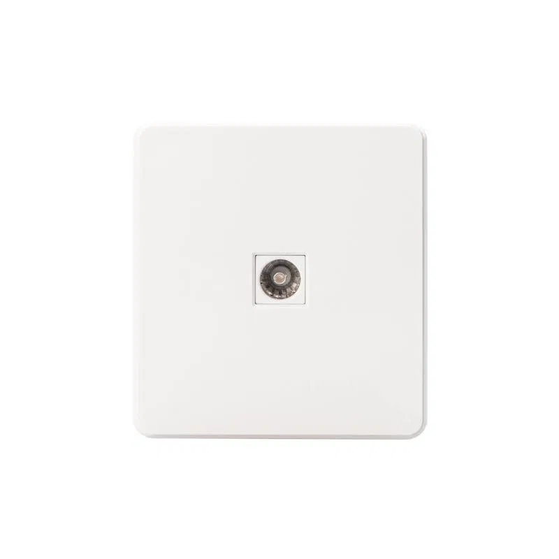 Розетка телевизионная TV СП ROUND MIELE перламутр Kranz KR-78-0723-1