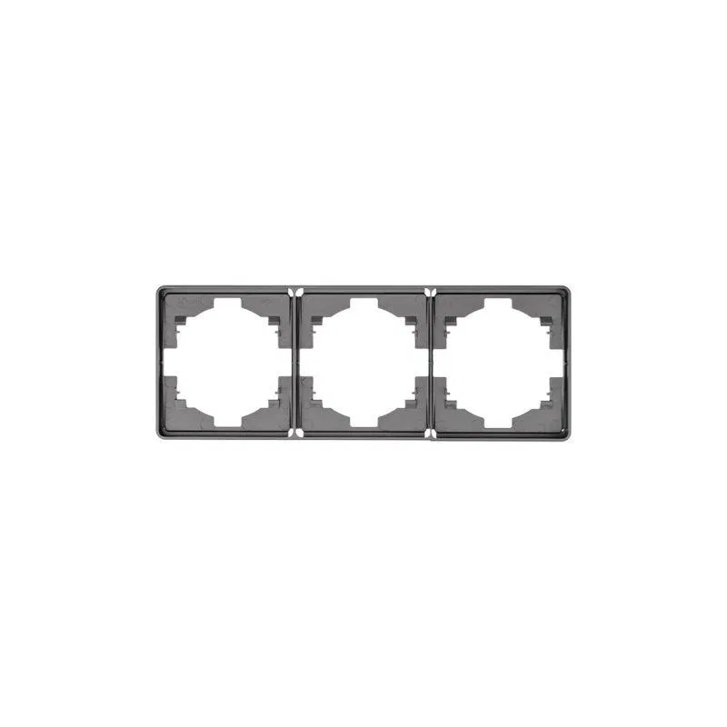Рамка 3-м ROUND MIELE титан Kranz KR-78-0753-2