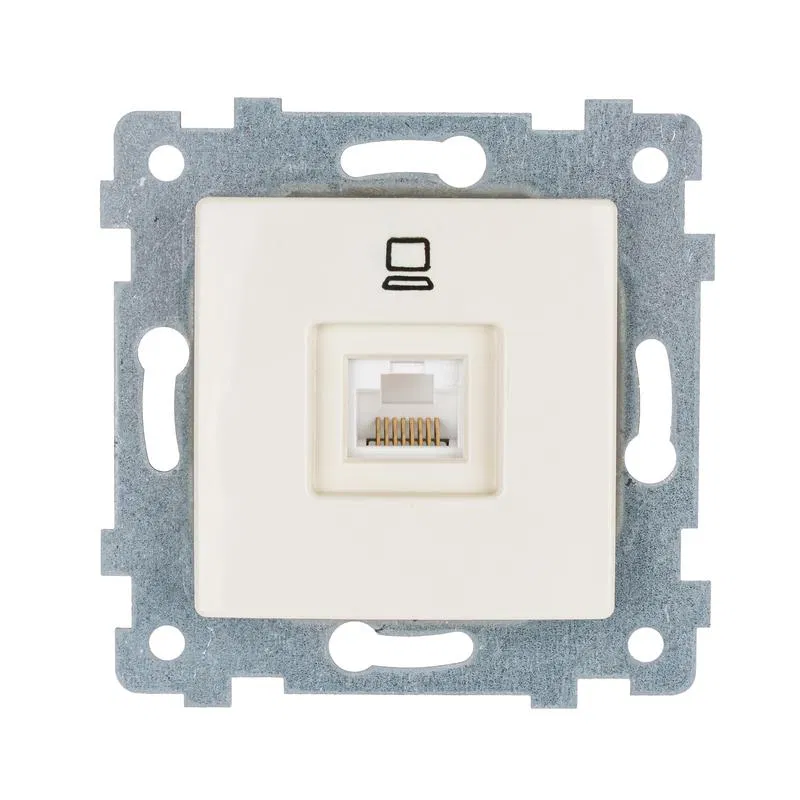 Розетка компьютерная 1-м Мария РК1-455 RJ45 кат.5E механизм сл. кость Кунцево 120003 Кунцево-Электро