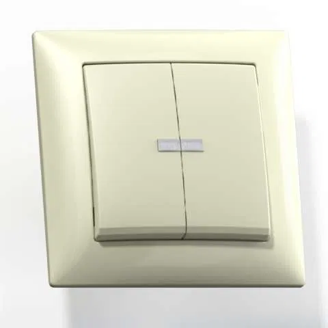 Выключатель 2-кл. СП Селена 10А IP20 С510-397 с индикацией сл. кость Кунцево 8144 Кунцево-Электро