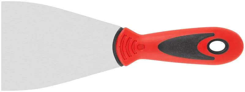 Шпатель 80мм прорезиненная ручка нерж. сталь КУРС 06713