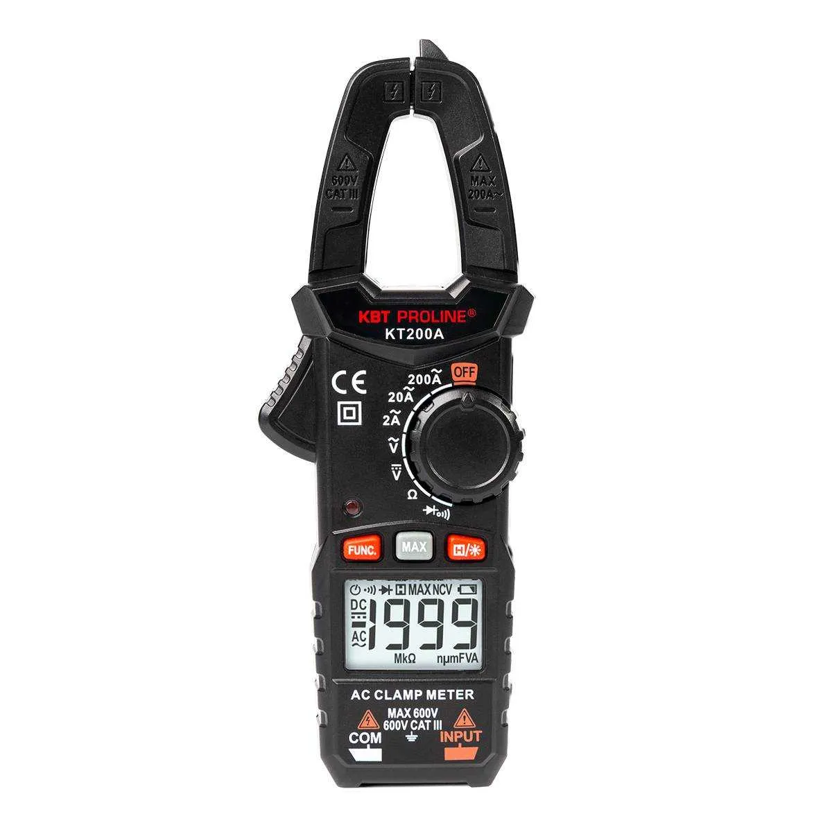 Токовые клещи цифровые КТ 200А серия PROLINE 79129 КВТ
