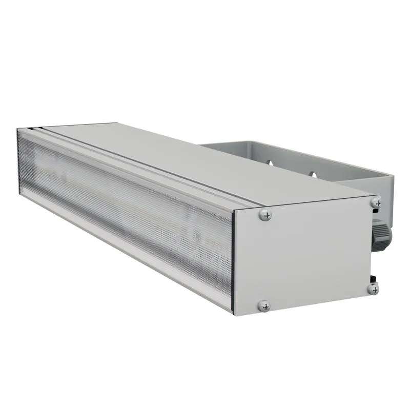 LAD LED LINE-300-P-15S LED luminaire 15W 5000K IP66 230V linear diffuser prism silver body. LADzavod LADLEDL300P15S LADzavod lighting factory
