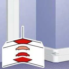 Internal adjustable cable duct corner 80-100deg. for DLP 65x195/220 3 sections Leg 010658 Legrand