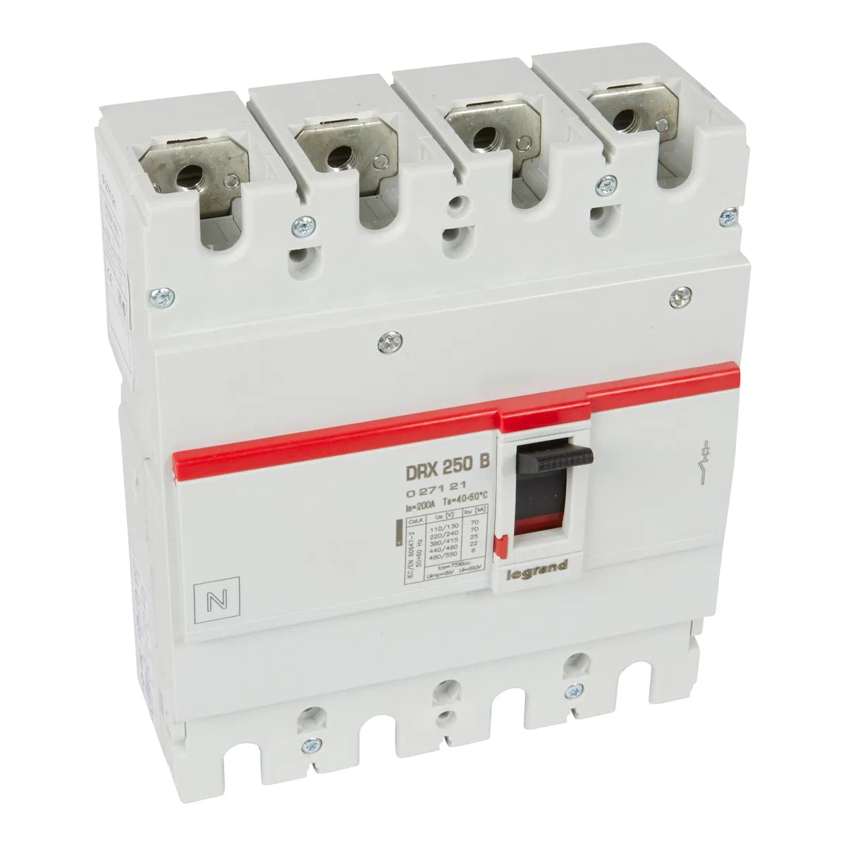 DRX250 термомагнитный 200A 4П 25KA 027121 Legrand