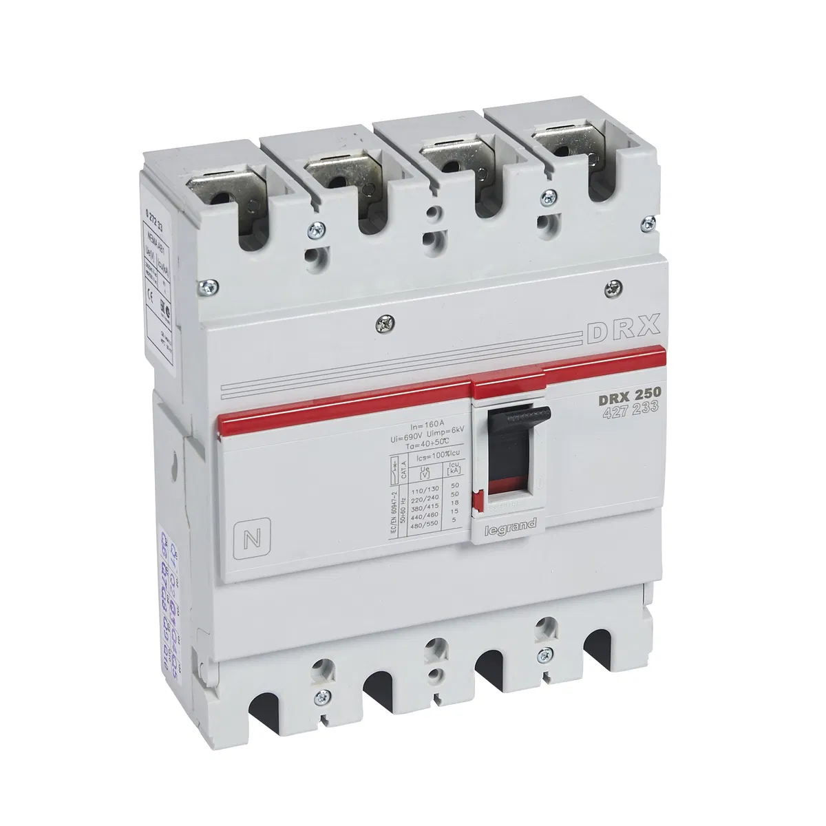 DRX250 термомагнитный 160A 4П 36kA 027233 Legrand