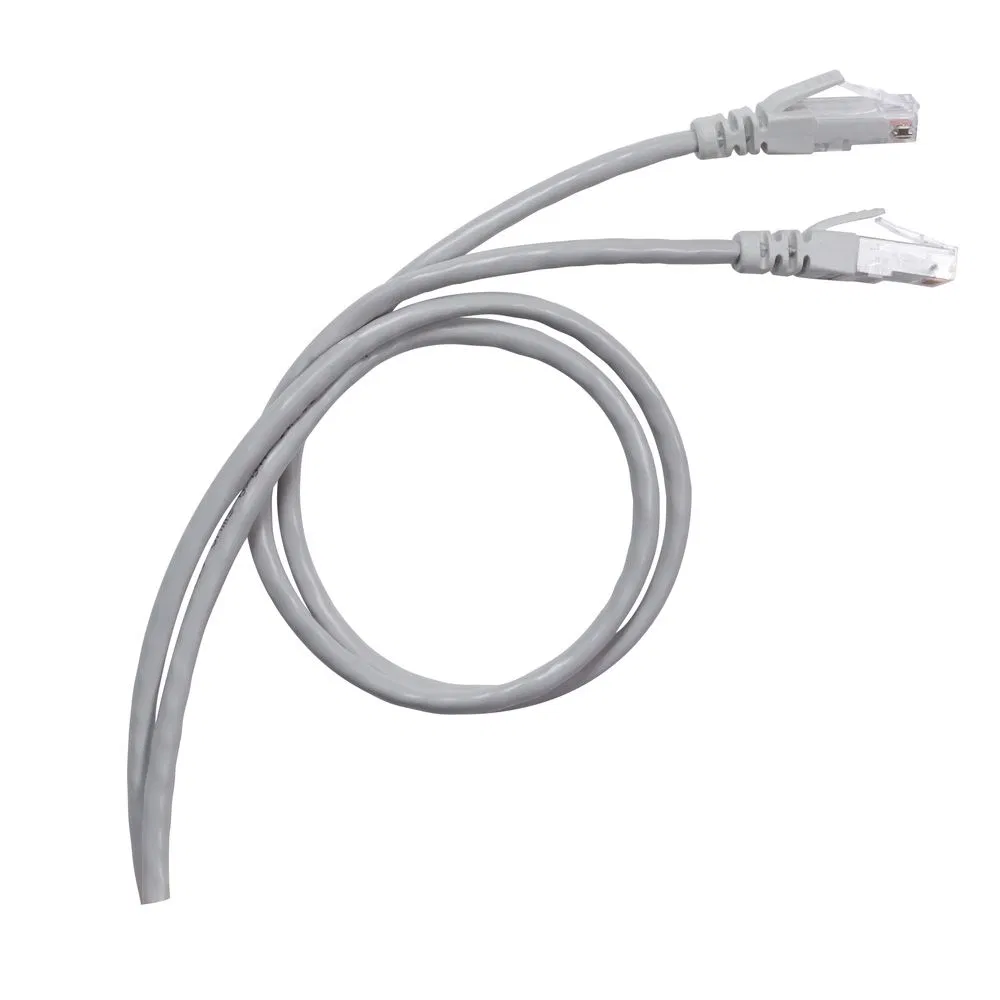 Шнур коммутационный RJ 45 - категория 5е - F/UTP - PVC - экранированный - 1 м - серый 051640 Legrand