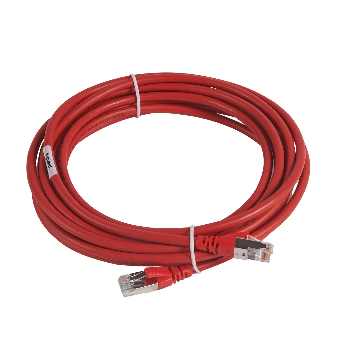 Шнур коммутационный RJ 45 - категория 6a - S/FTP - LSZH - экранированный - 5 м - красный 051873 Legrand