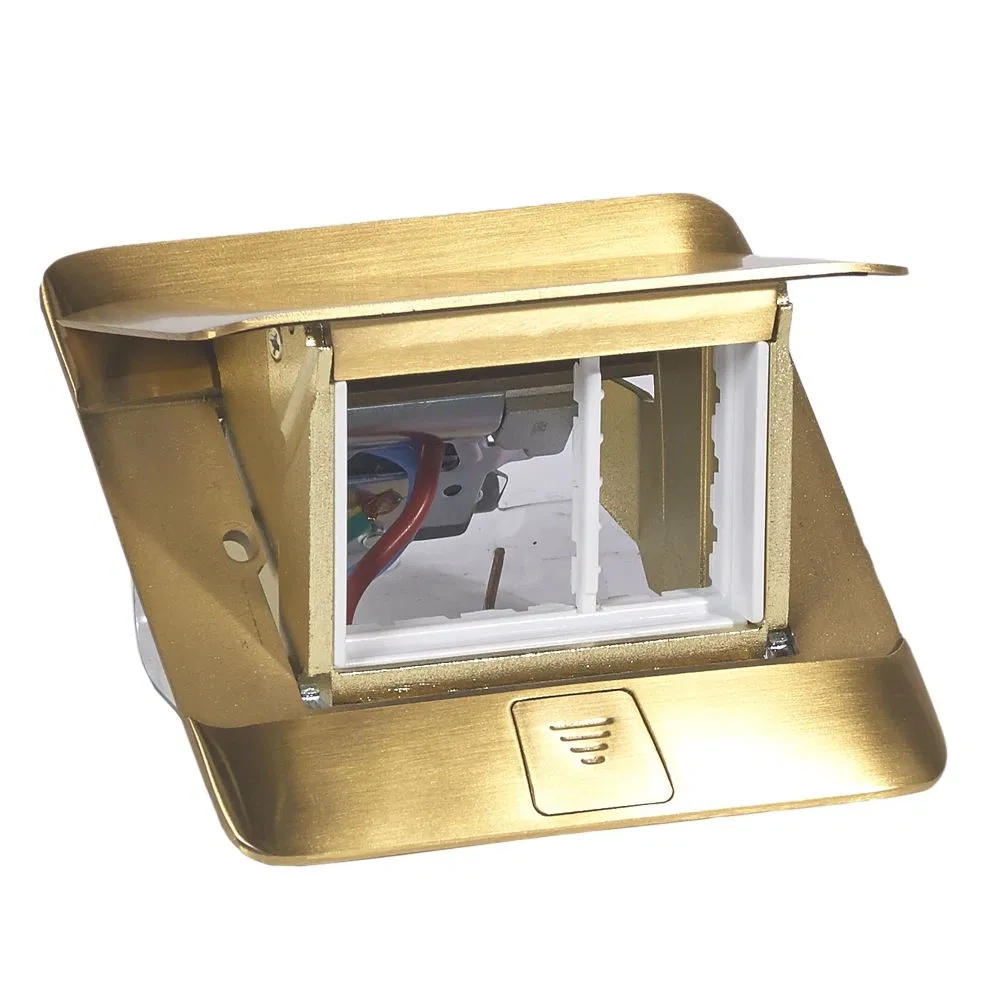 Retractable socket unit - incomplete - IP 40 - 3 modules - brass 054015 Legrand