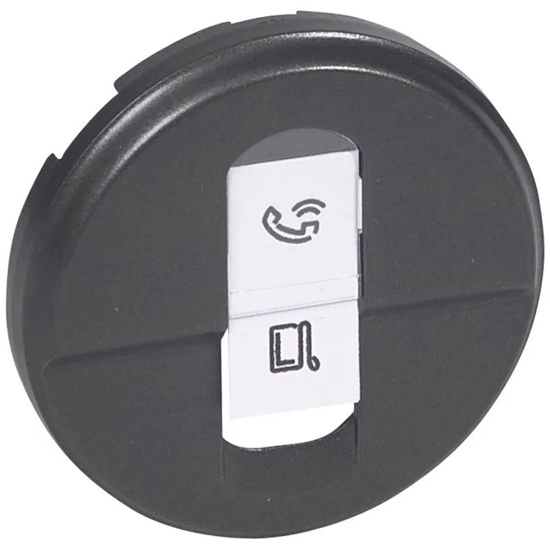 面板 - Celiane 系列 - RJ 45 UTP/FTP 插座 Cat. № 0 673 44/45 - 石墨色 067951 Legrand
