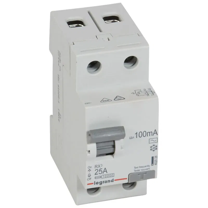 Residual Current Device (RCD) 2p 25A 100mA type AC RX3 IEK Leg 402028 Legrand