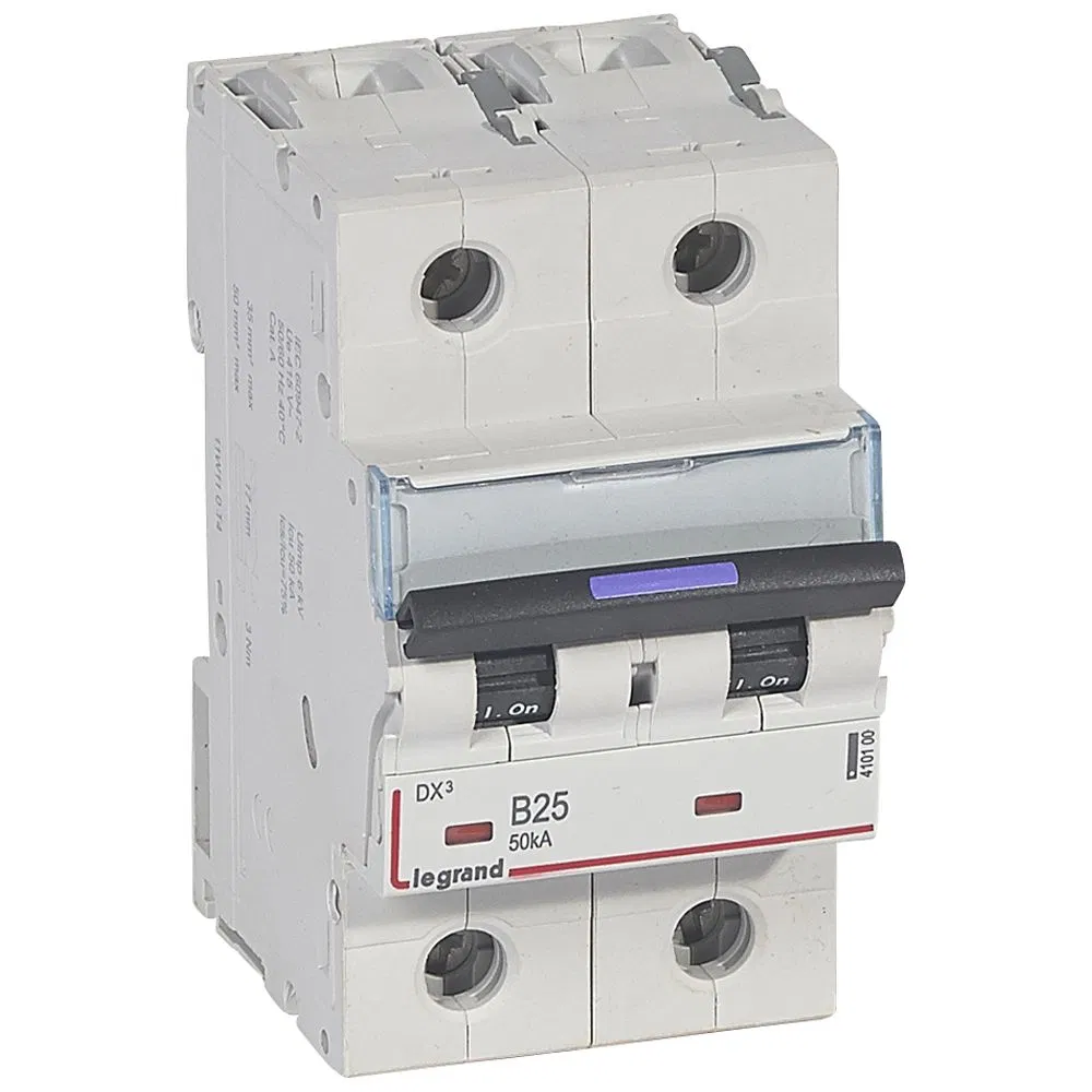 DX3 авт.выкл. 50кА 25А 2п B 410100 Legrand