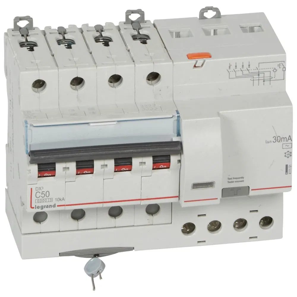 АВДТ DX3 4П C50А 30MA-AC 7м LEGRAND 411191