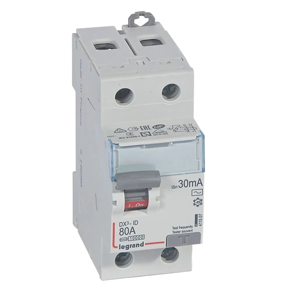 ВДТ DX3 2П 80А 30мА-AC 411507 Legrand