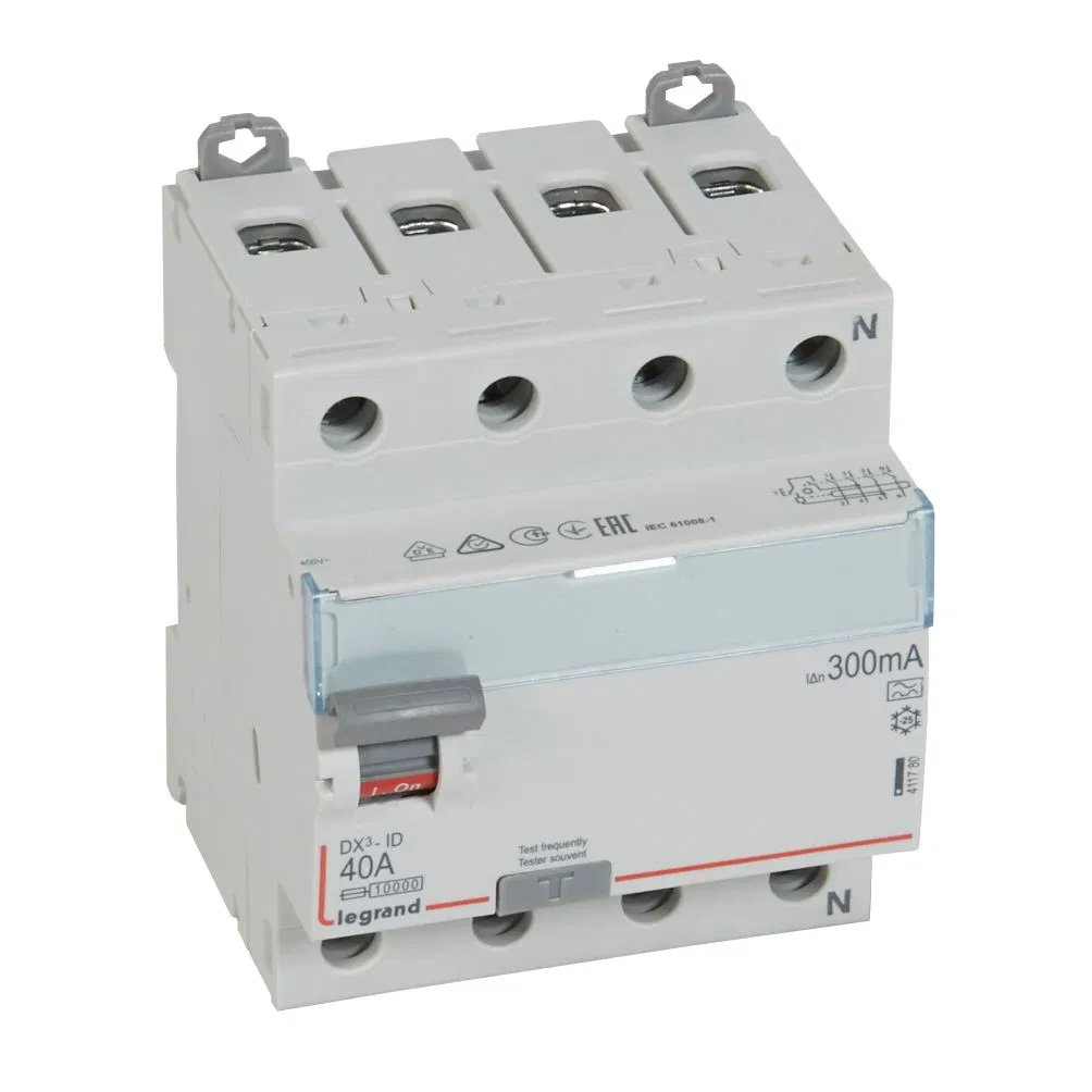 ВДТ DX3 4П 40А A 300мА N справ LEGRAND 411780