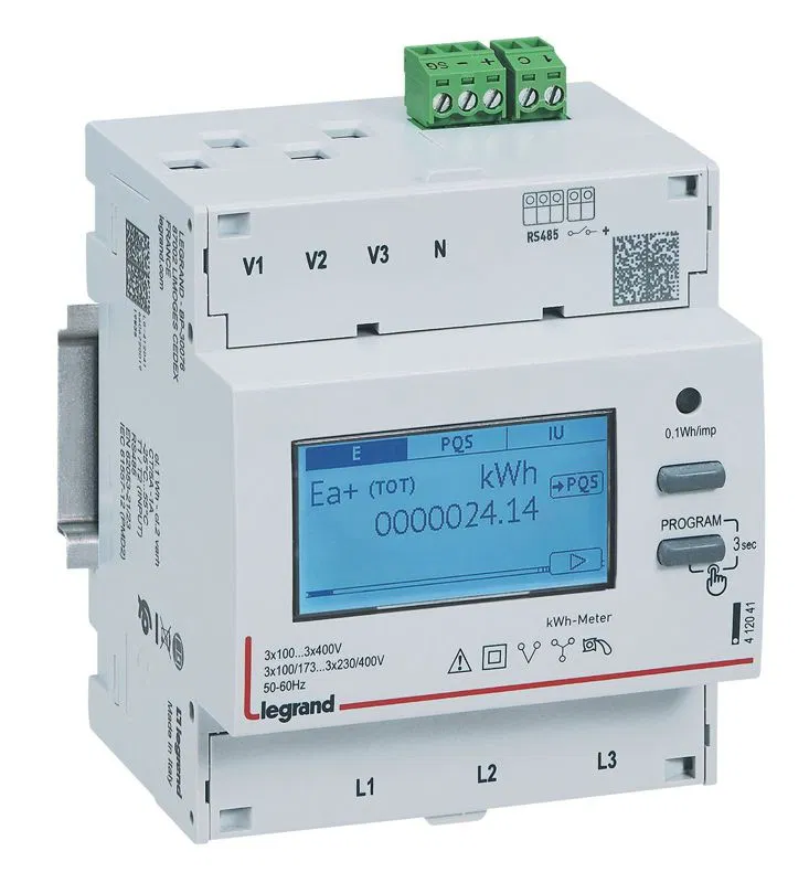 EMDX3 3ph multi-tariff meter RS-485 4mod. Leg 412041 Legrand